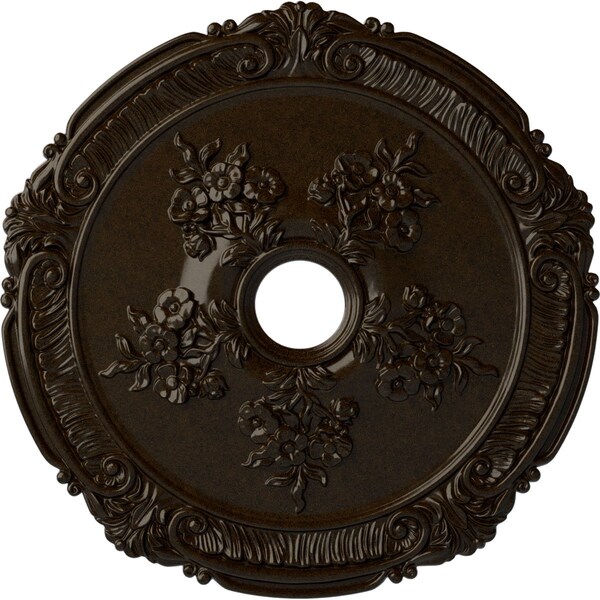 Ekena Millwork Attica with Rose Ceiling Medallion (Fits Canopies up to 4 1/2"), 26"OD x 3 3/4"ID x 1 1/2"P, Bronze CM26ATBZS - main
